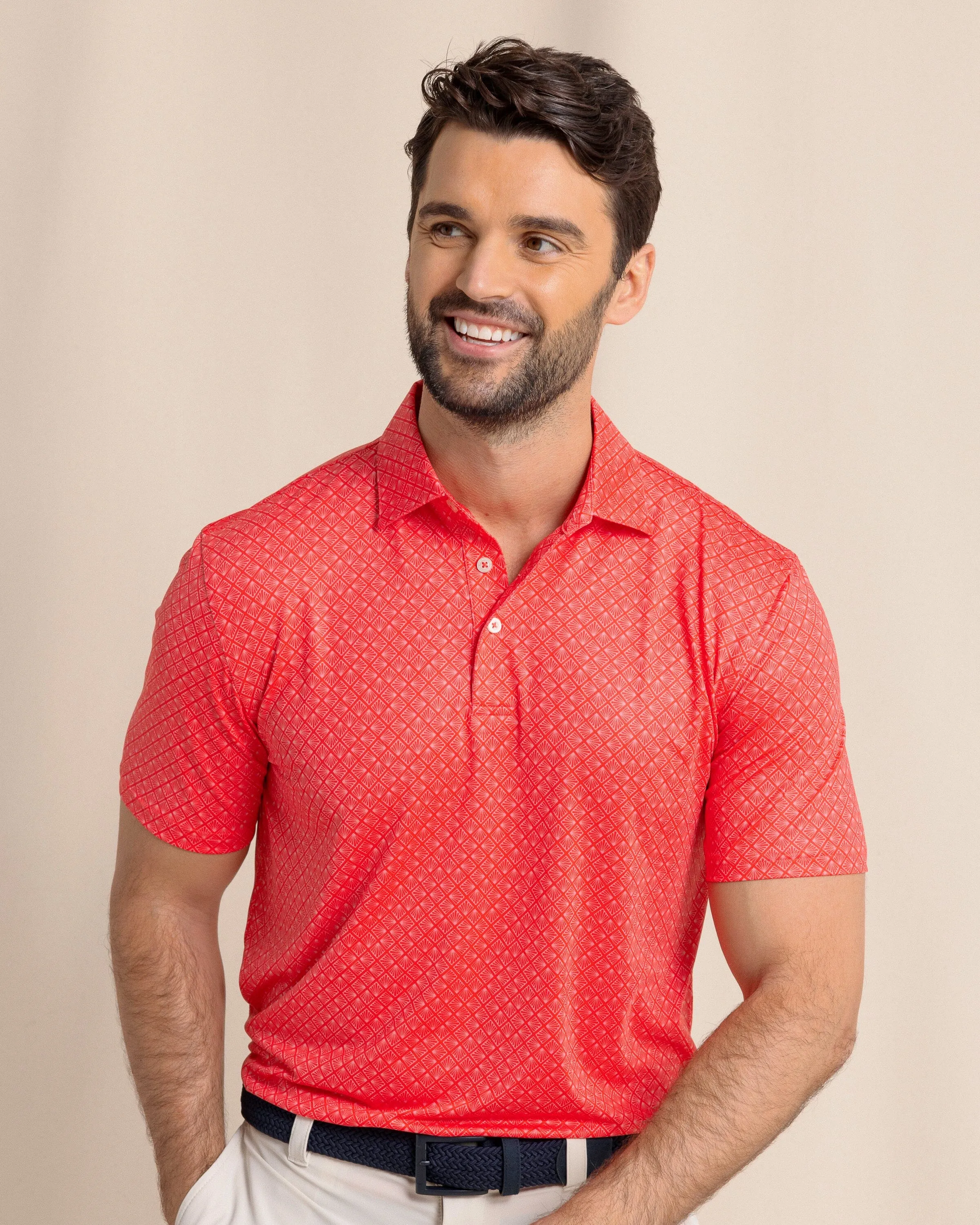 Driver Snazzy Scales Printed Polo sold by Southern Tide