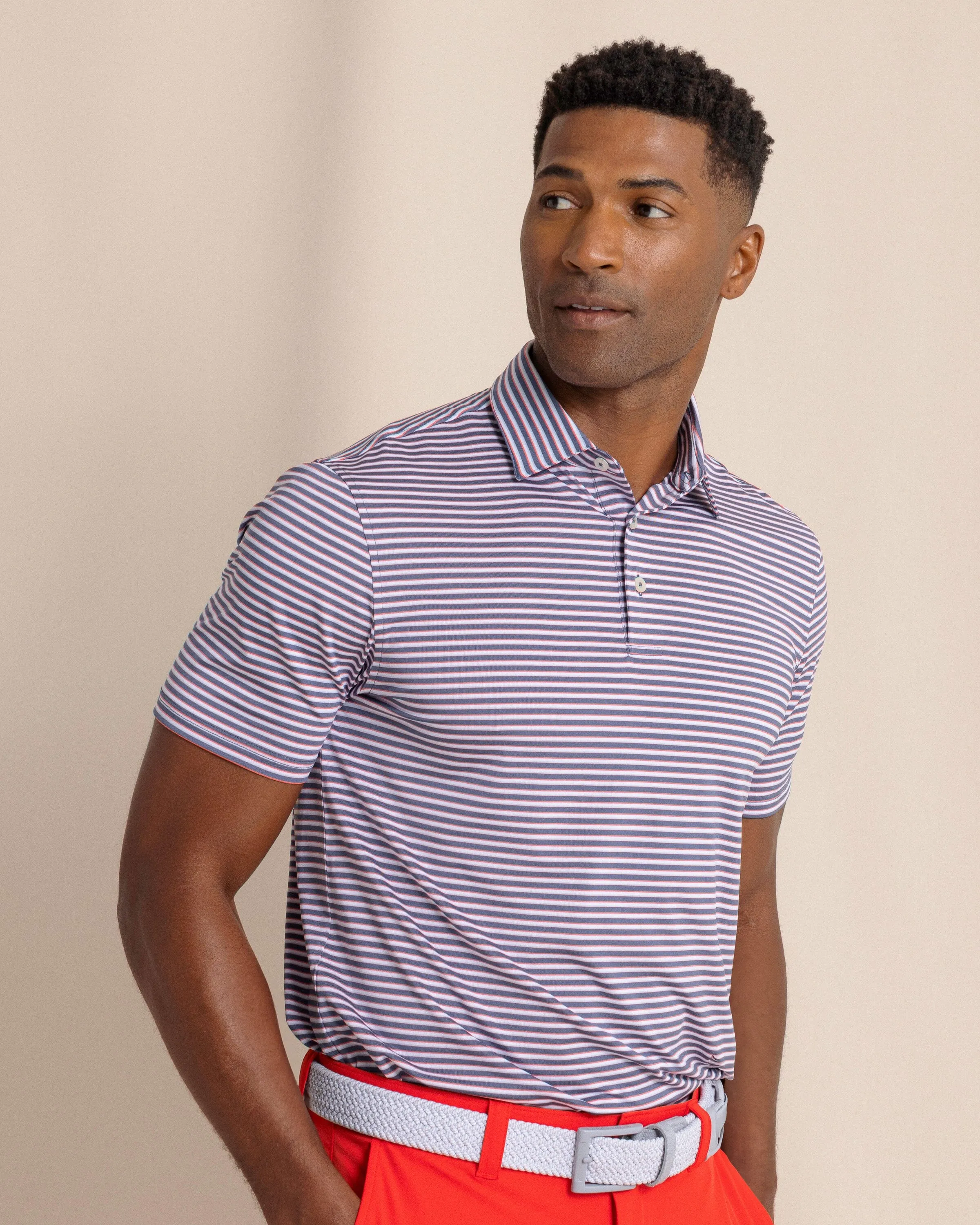 Driver Caravel Stripe Polo sold by Southern Tide