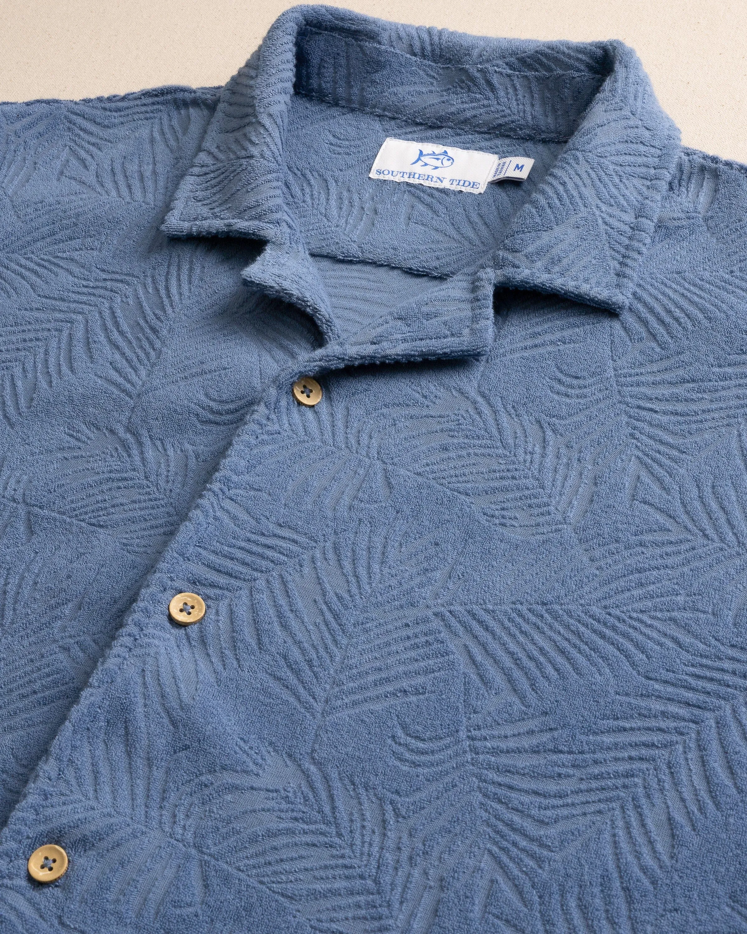 Crystal Beach Terry Short Sleeve Camp Shirt sold by Southern Tide product image thumbnail 4