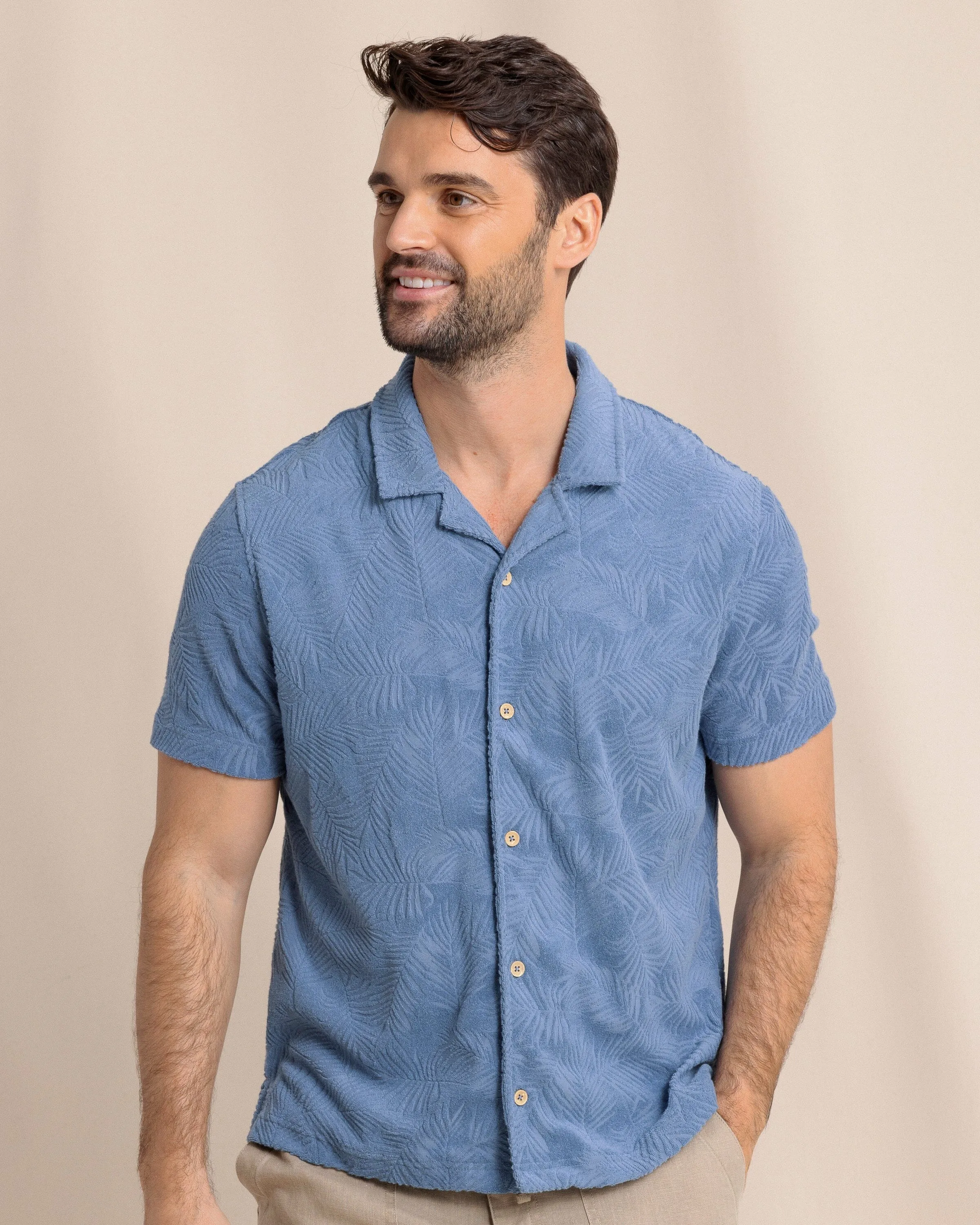 Crystal Beach Terry Short Sleeve Camp Shirt sold by Southern Tide product image thumbnail 3