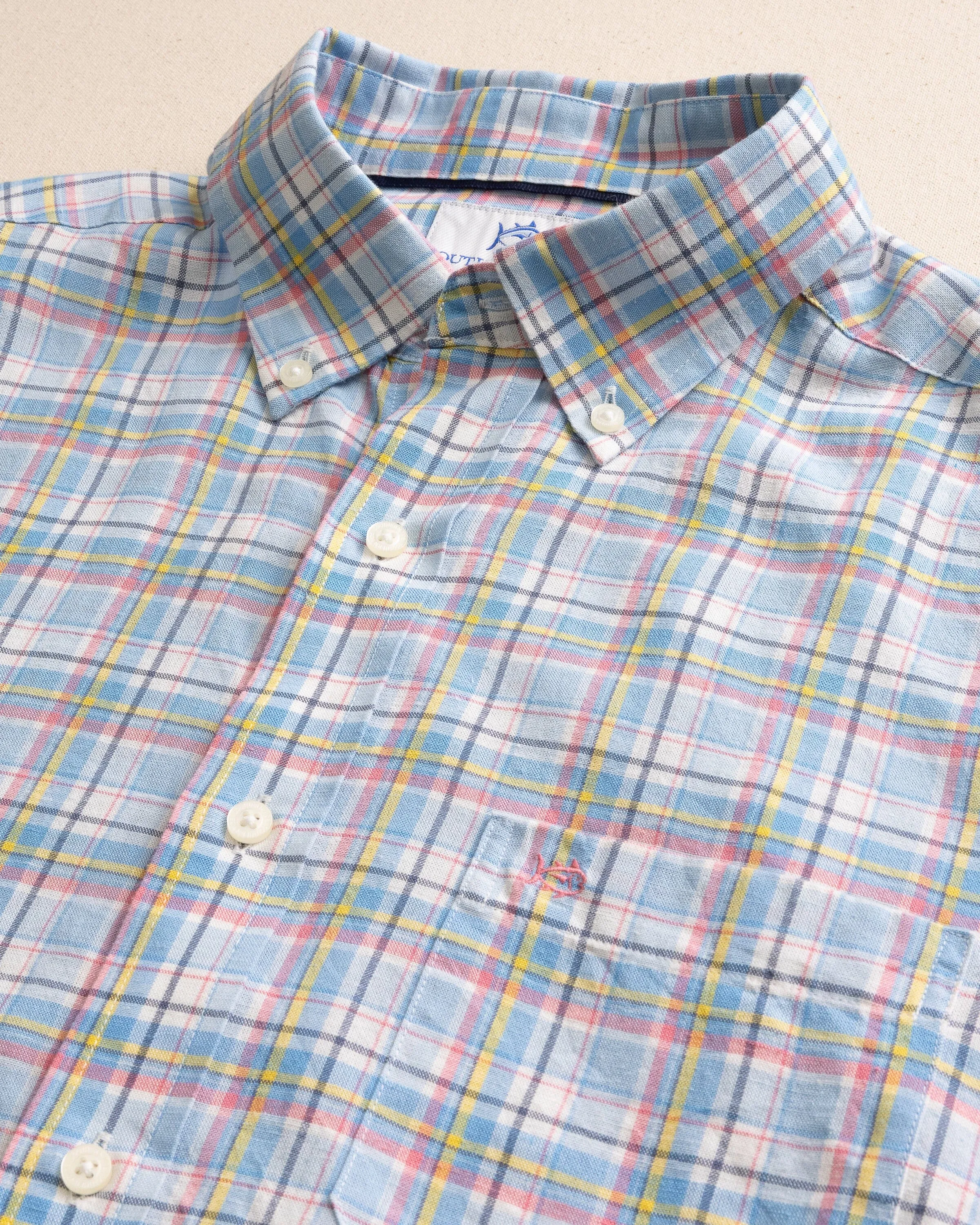 Emerald Shores Plaid Headland Long Sleeve Sport Shirt sold by Southern Tide product image thumbnail 2