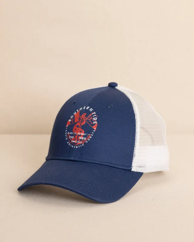 Anchors and Flags Trucker Hat sold by Southern Tide