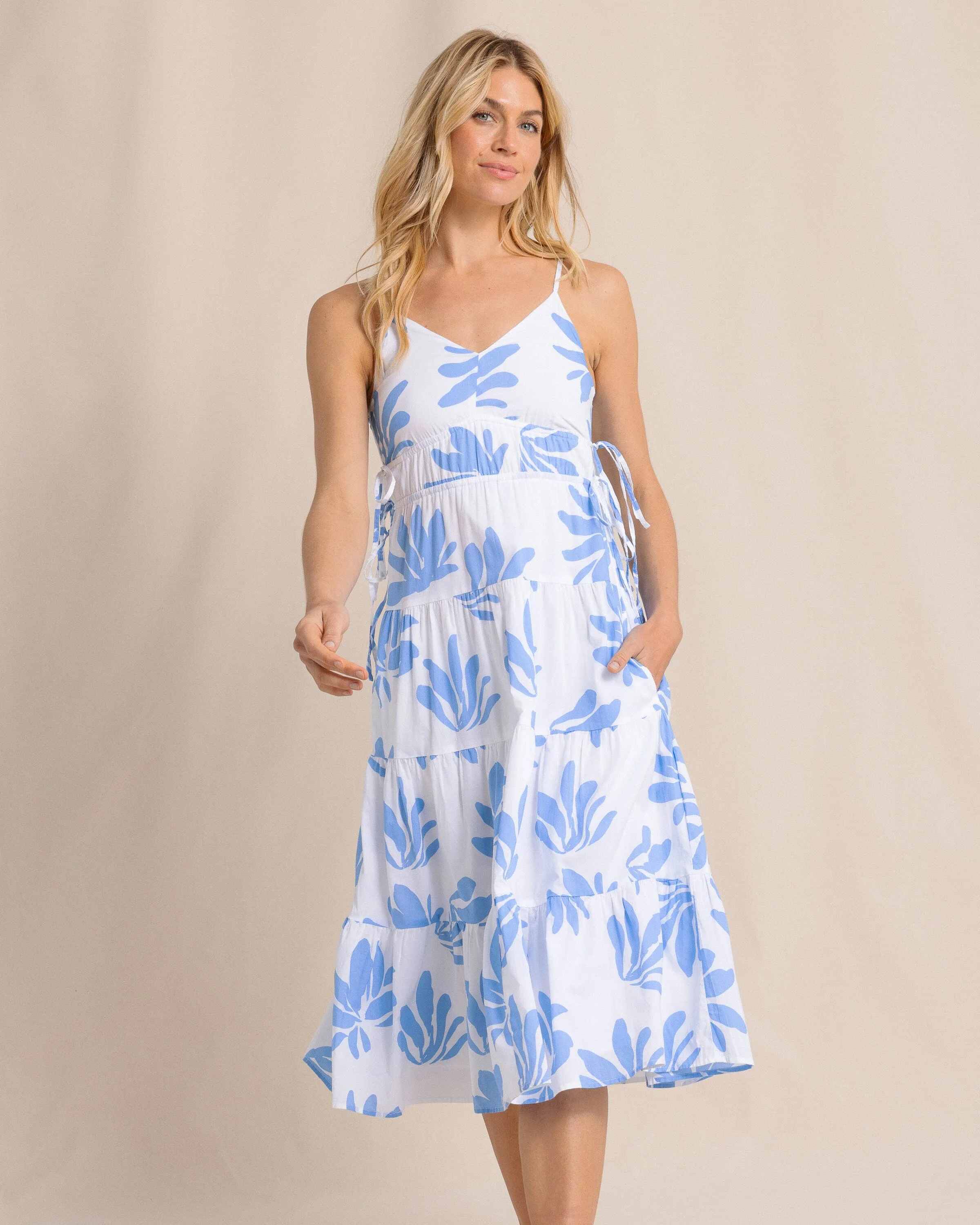 Raquel Leafy Luxe Printed Midi Dress sold by Southern Tide product image thumbnail 4