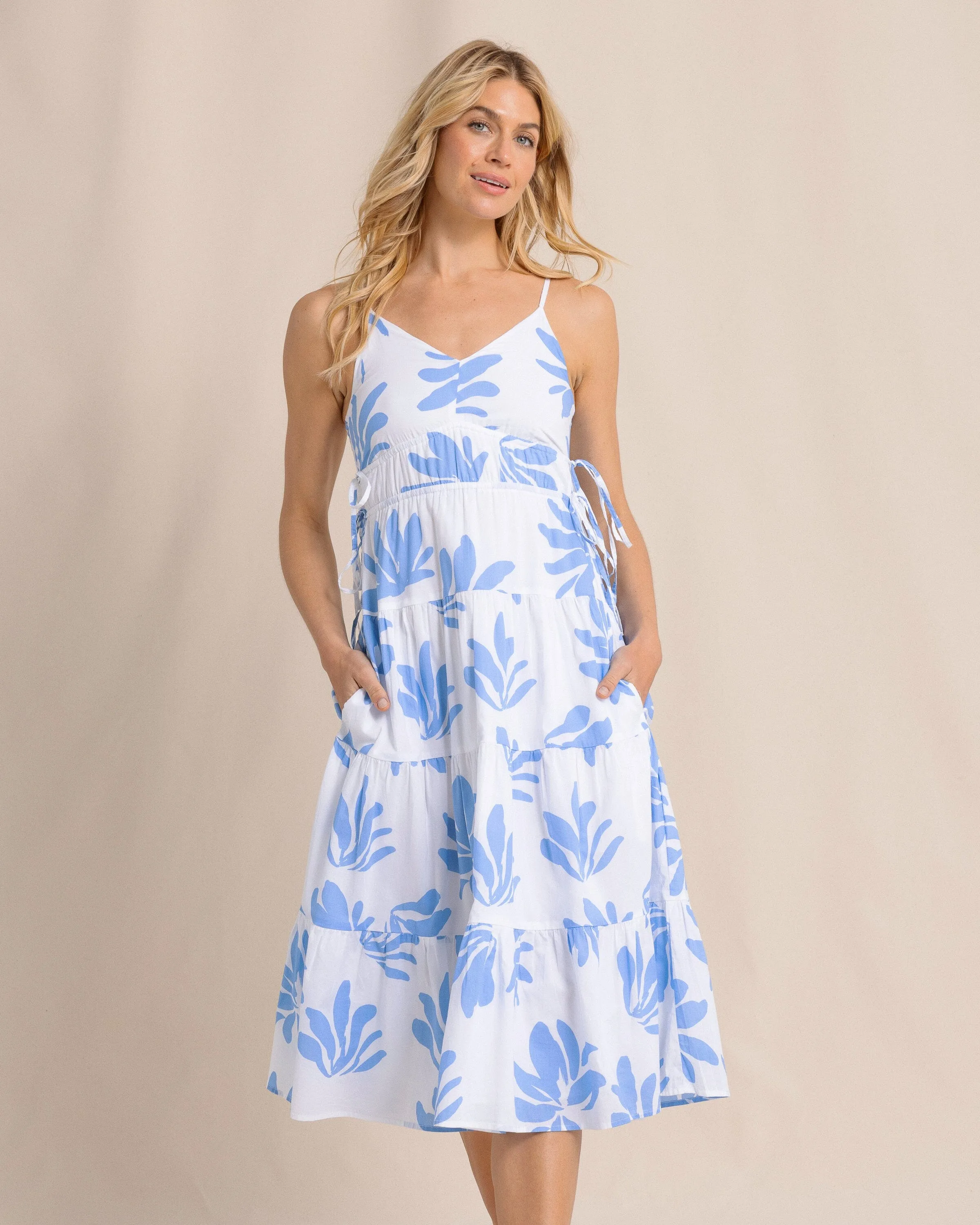Raquel Leafy Luxe Printed Midi Dress sold by Southern Tide product image thumbnail 3