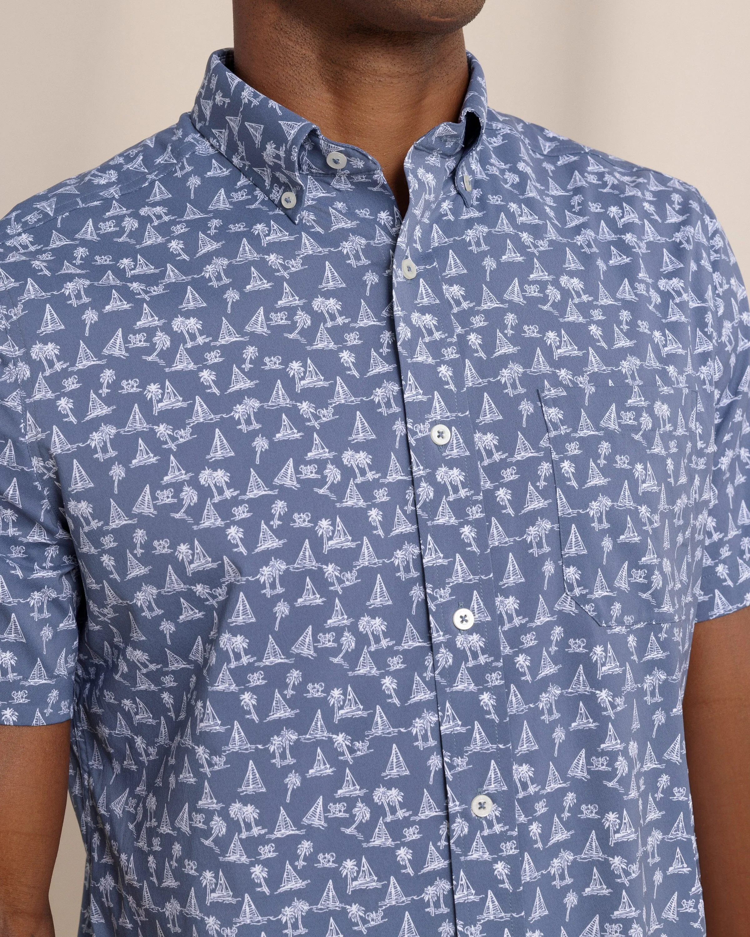 Sail Away brrr°® Intercoastal Short Sleeve Sport Shirt sold by Southern Tide product image thumbnail 5