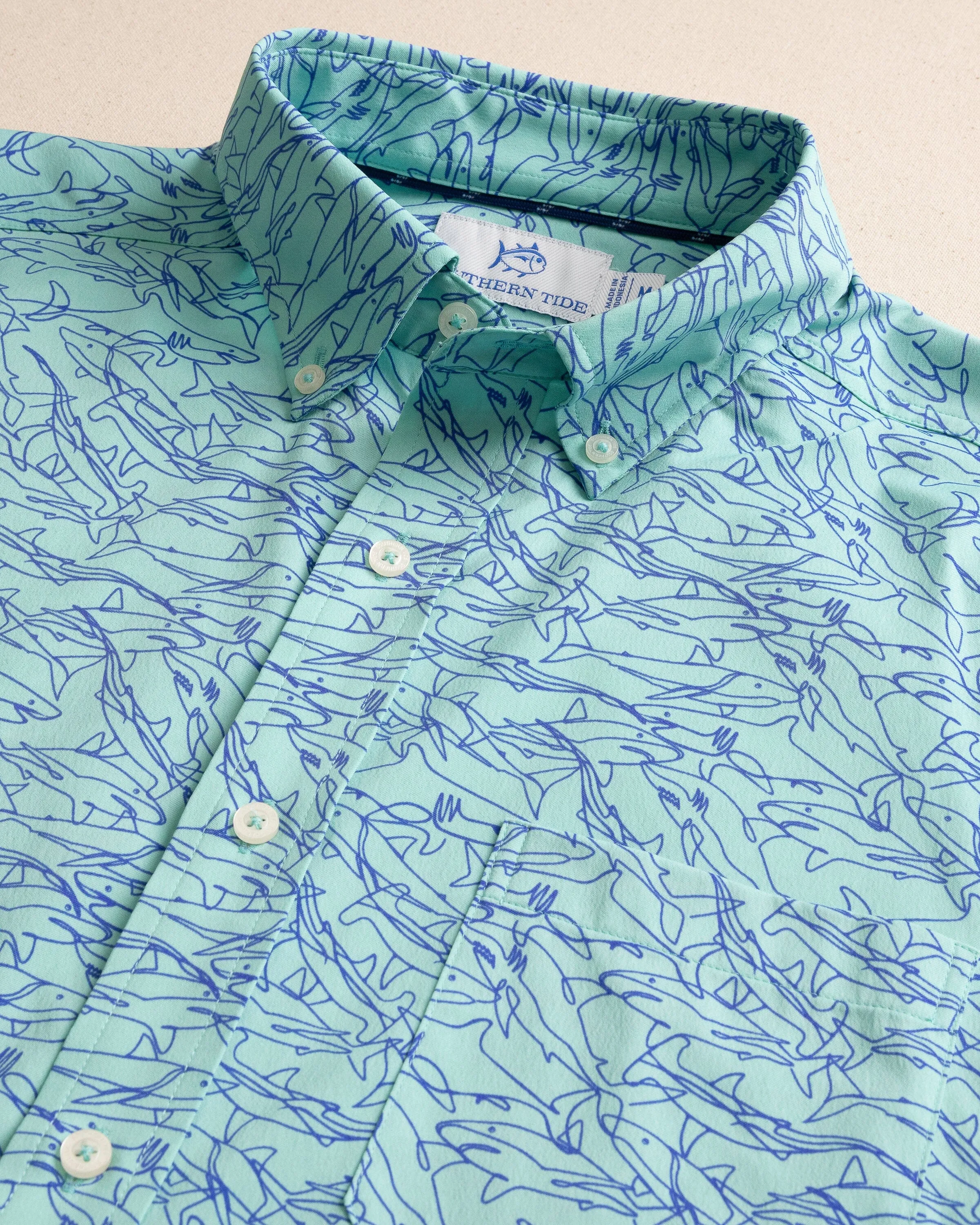 Shark Bait brrr°® Intercoastal Short Sleeve Sport Shirt sold by Southern Tide product image thumbnail 4