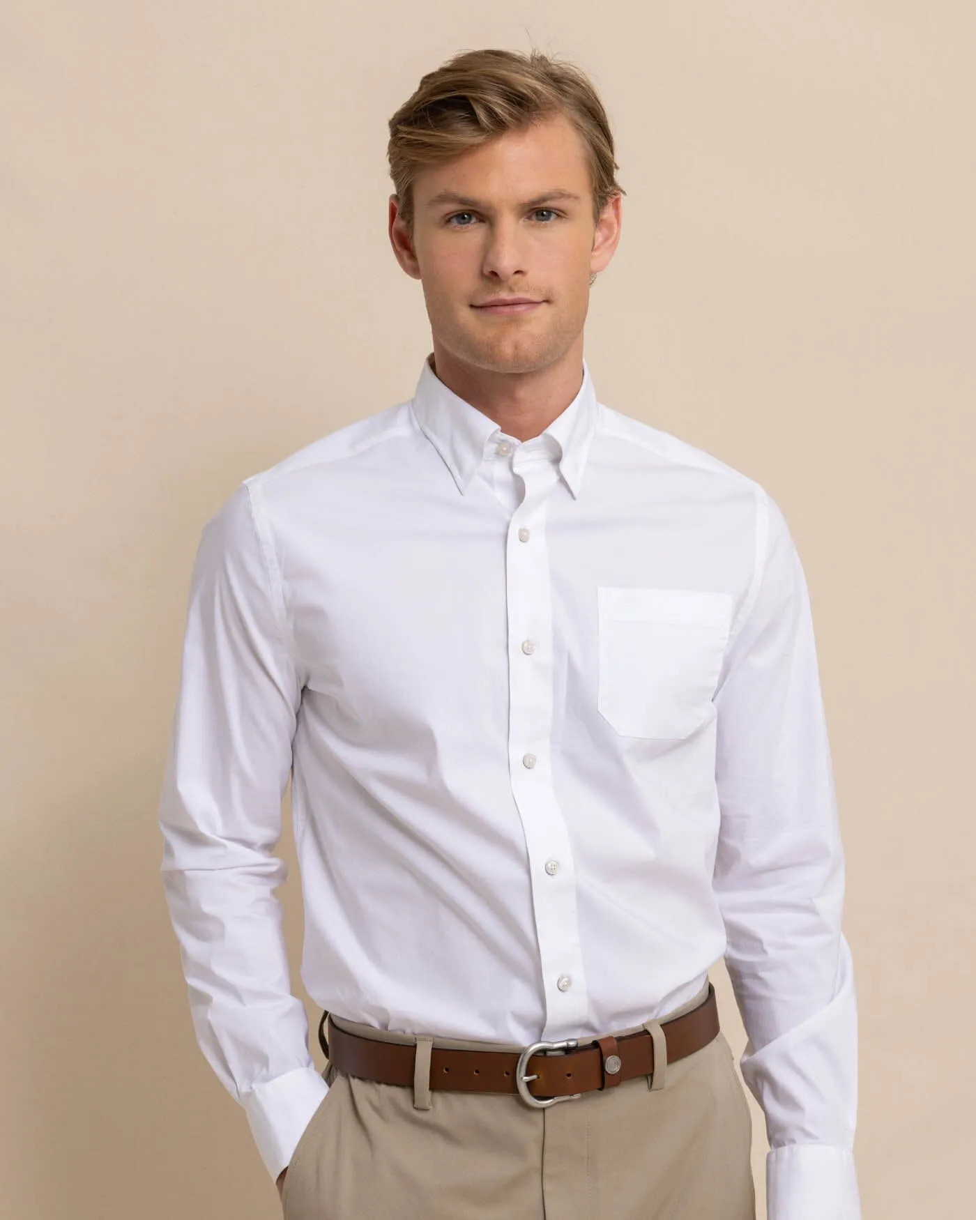 Charleston Overbrook Solid Long Sleeve Sport Shirt sold by Southern Tide product image thumbnail 3
