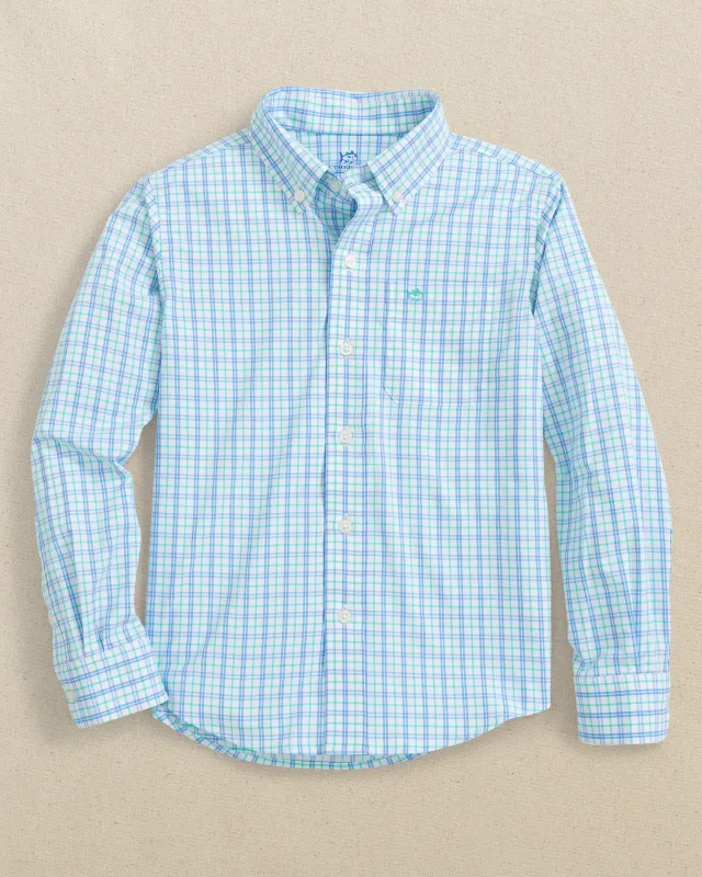 Boys Intercoastal Turnberry Plaid Long Sleeve Sport Shirt sold by Southern Tide