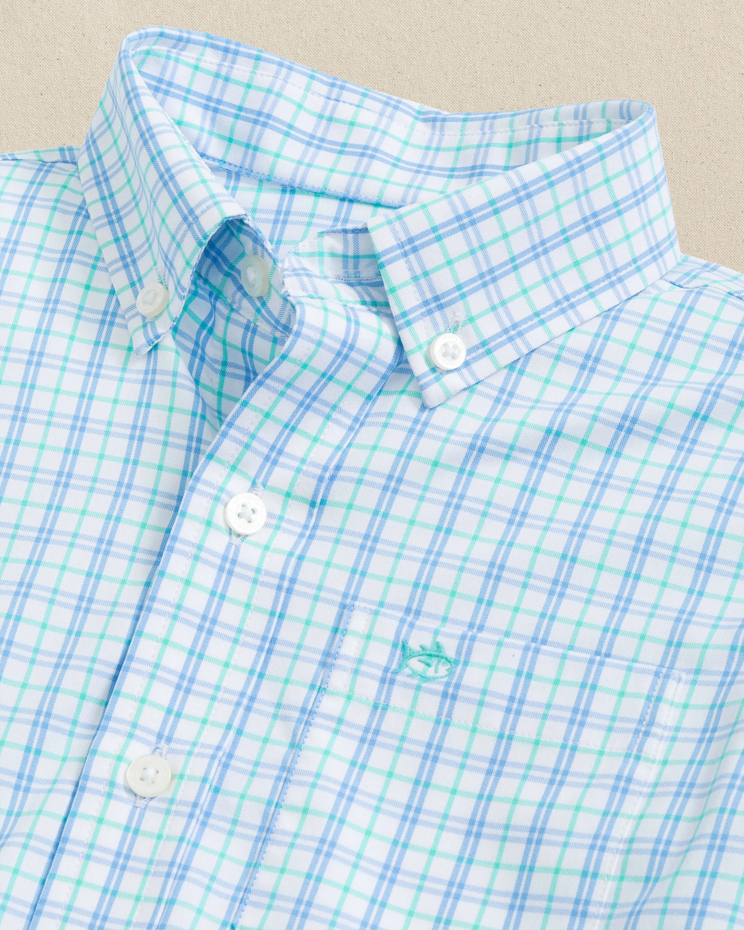 Boys Intercoastal Turnberry Plaid Long Sleeve Sport Shirt sold by Southern Tide product image thumbnail 2
