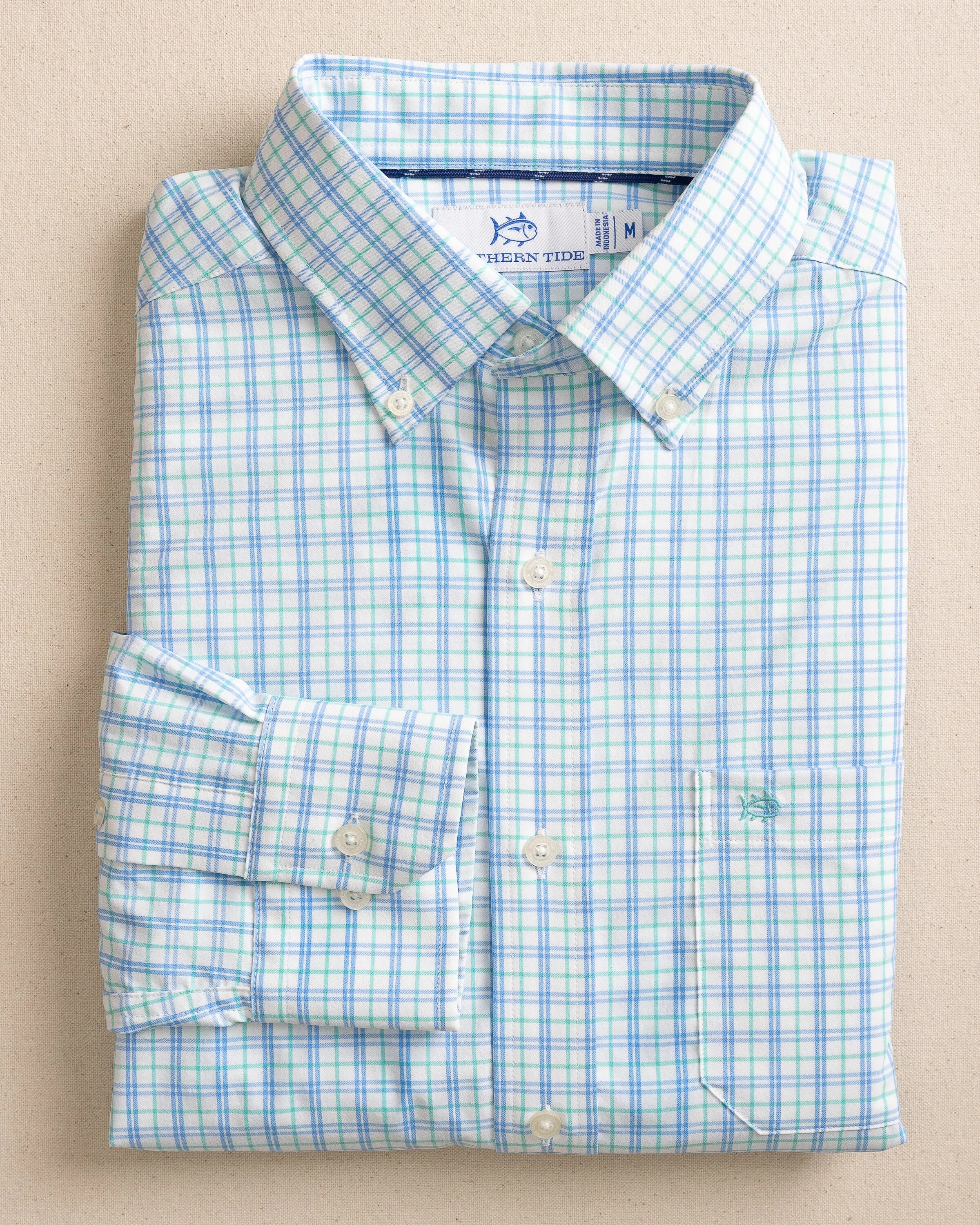 Turnberry Plaid Intercoastal Long Sleeve Sport Shirt sold by Southern Tide product image thumbnail 3
