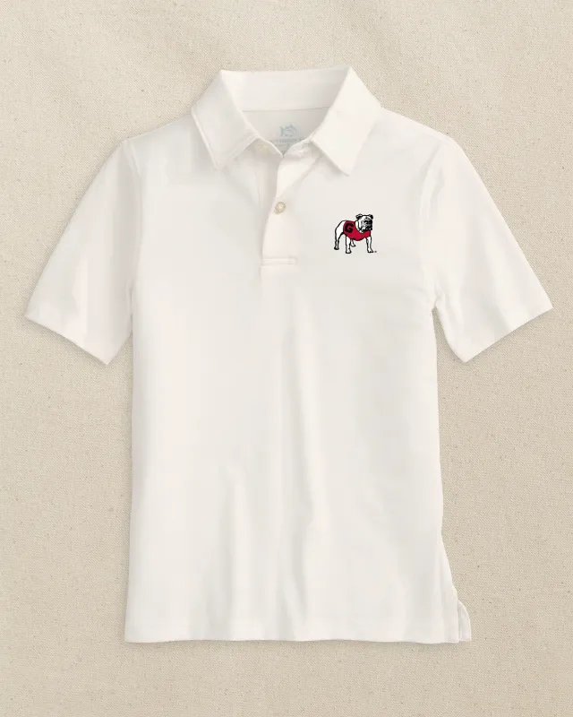 Georgia Bulldogs Boys Driver Performance Polo Shirt sold by Southern Tide