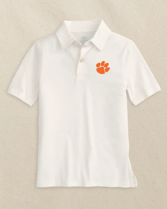 Clemson Tigers Boys Driver Performance Polo Shirt sold by Southern Tide
