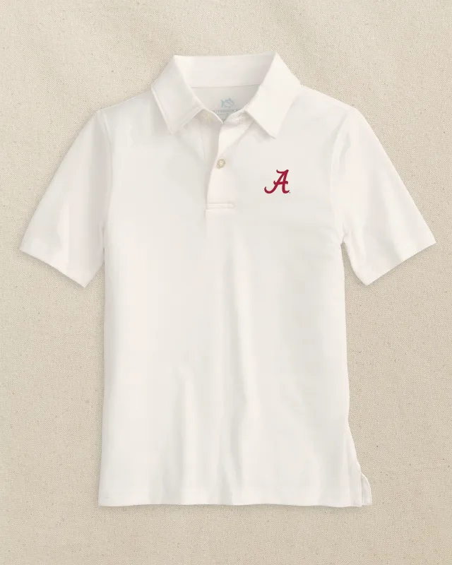 Alabama Crimson Tide Boys Driver Performance Polo Shirt sold by Southern Tide