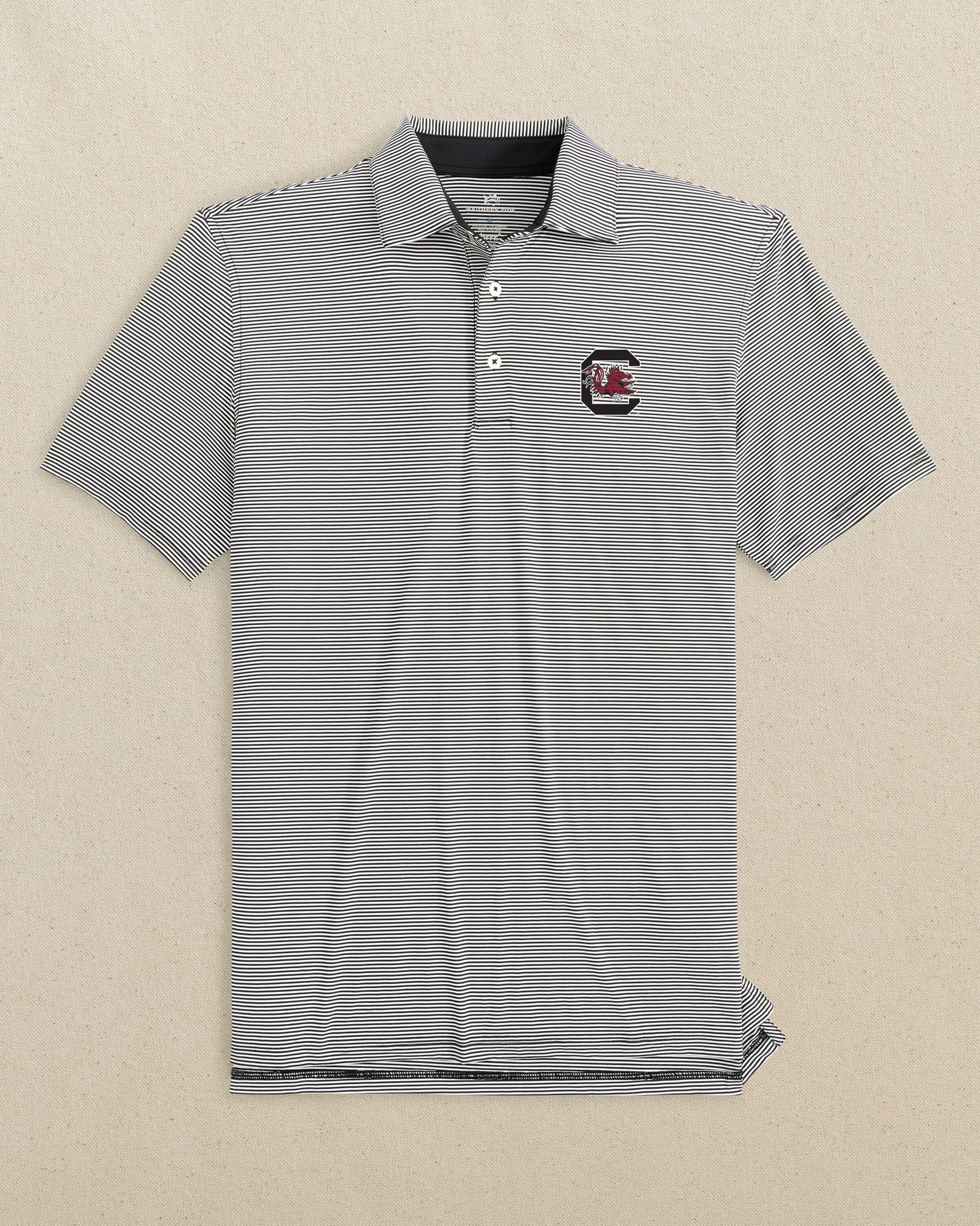 USC Gamecocks brrr°®-eeze Meadowbrook Stripe Polo sold by Southern Tide