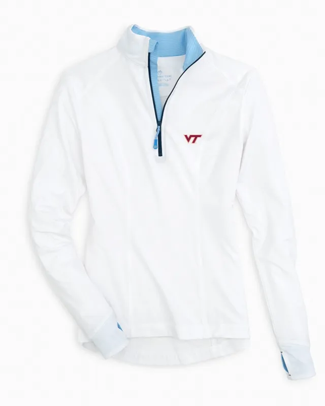 Virginia Tech Hokies Women's Skipjack Athletic Quarter Zip sold by Southern Tide