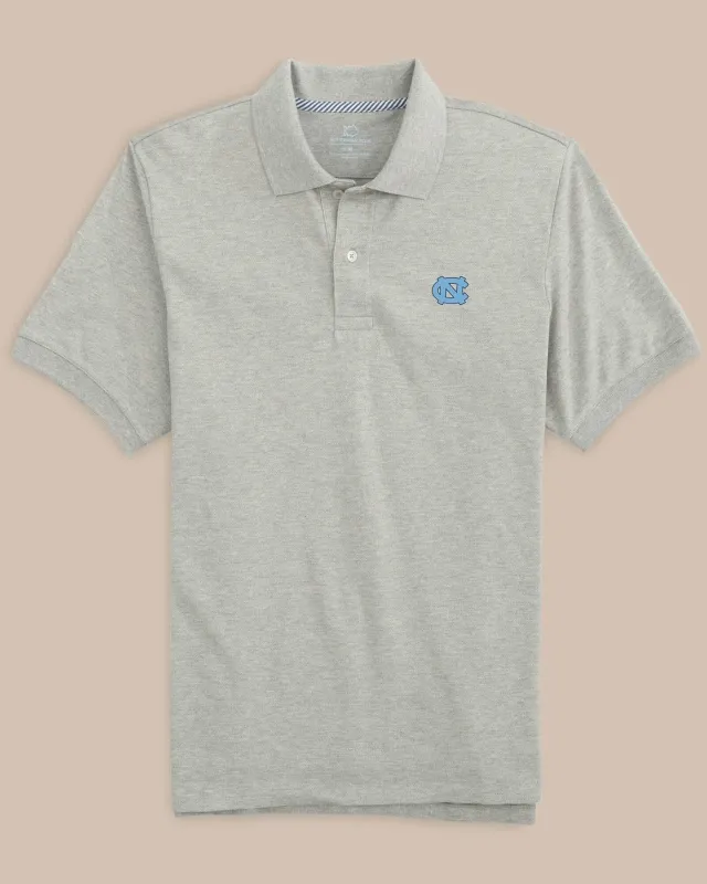 UNC Tar Heels Skipjack Polo Shirt - Heather Grey sold by Southern Tide