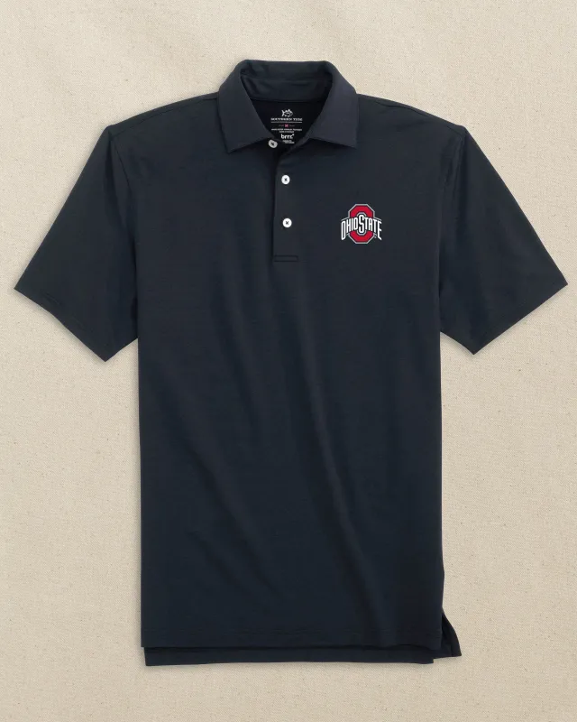 Ohio State Buckeyes brrr°®-eeze Heather Performance Polo sold by Southern Tide