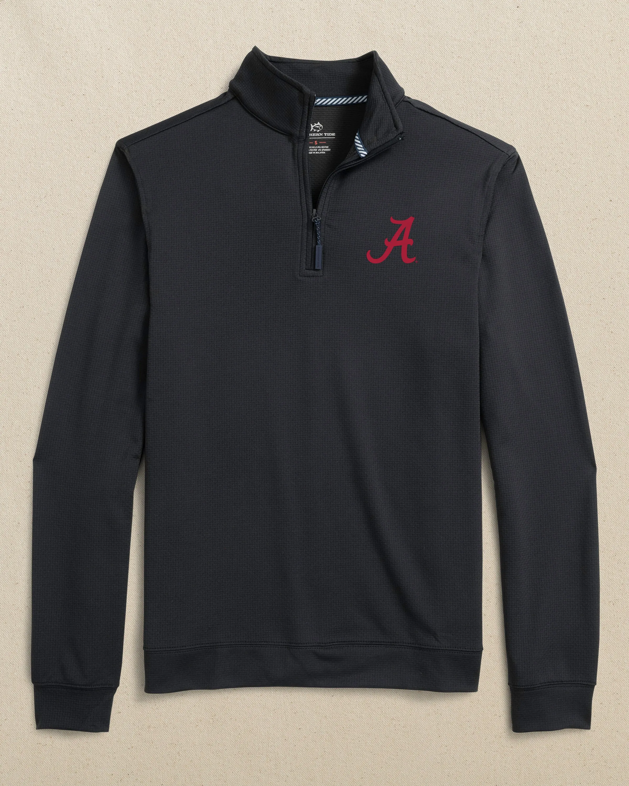 Alabama Crimson Tide Schooner Quarter Zip sold by Southern Tide product image thumbnail 4