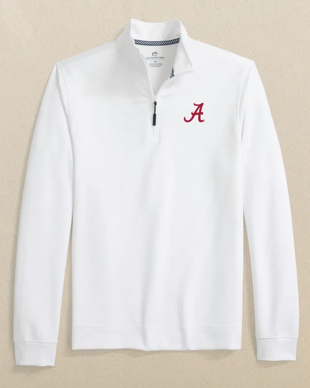 Alabama Crimson Tide Schooner Quarter Zip sold by Southern Tide