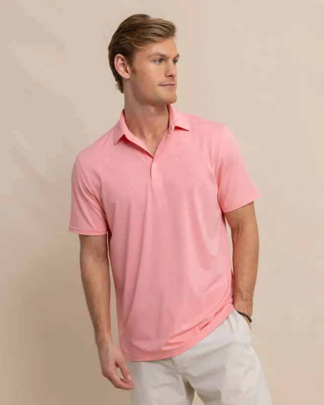 brrr°®-eeze Heather Performance Polo Shirt - Heather Flamingo Pink sold by Southern Tide