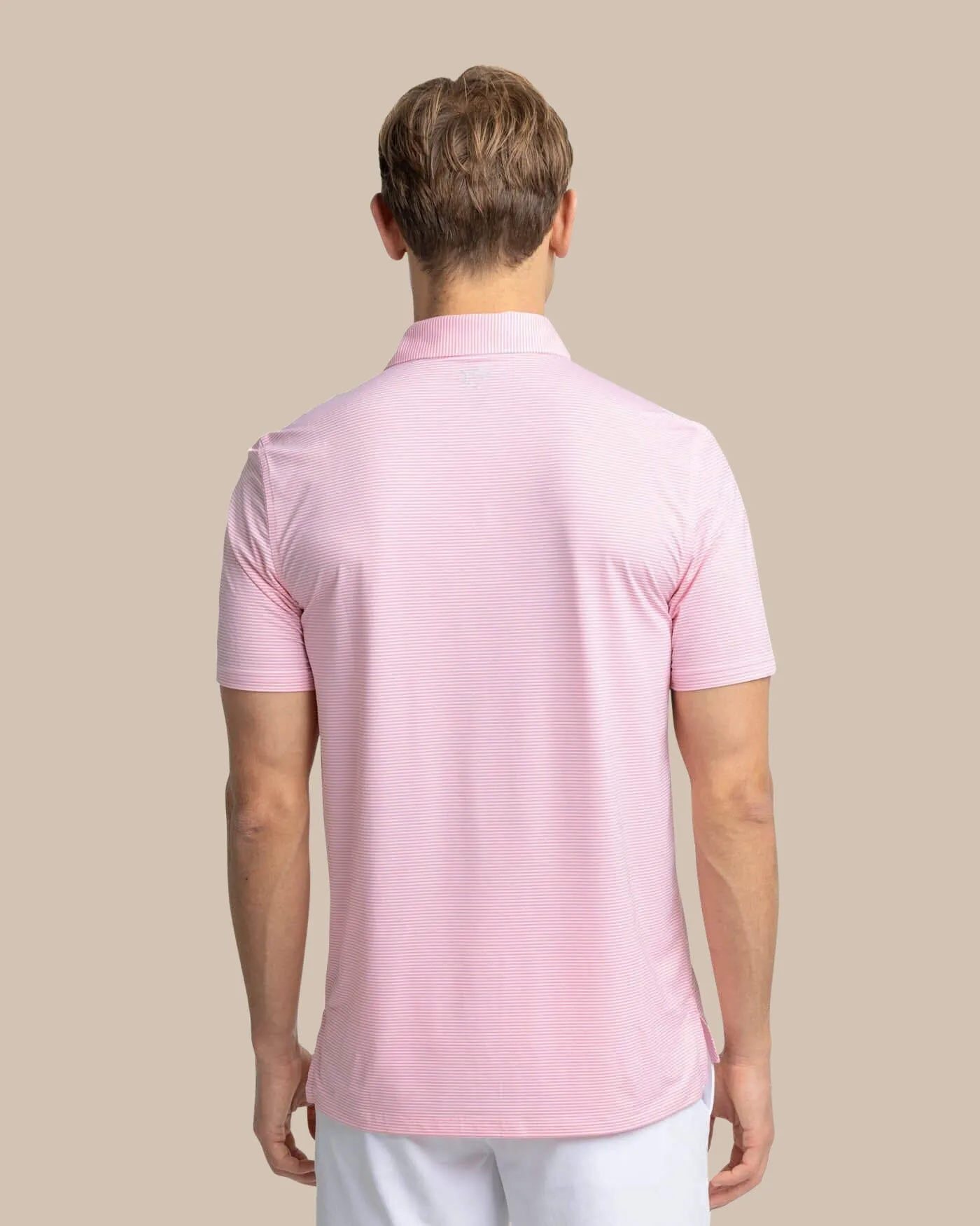 brrr°®-eeze Meadowbrook Stripe Polo - Geranium Pink sold by Southern Tide product image thumbnail 5
