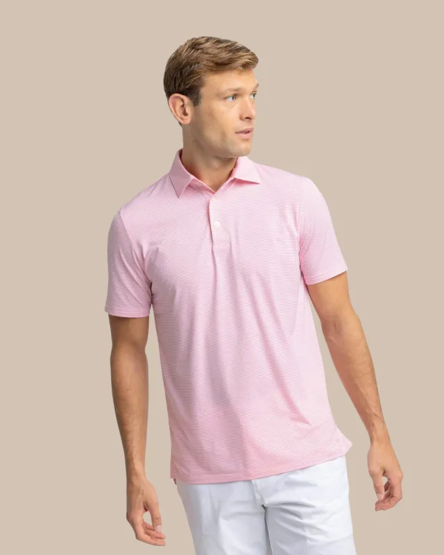 brrr°®-eeze Meadowbrook Stripe Polo - Geranium Pink sold by Southern Tide