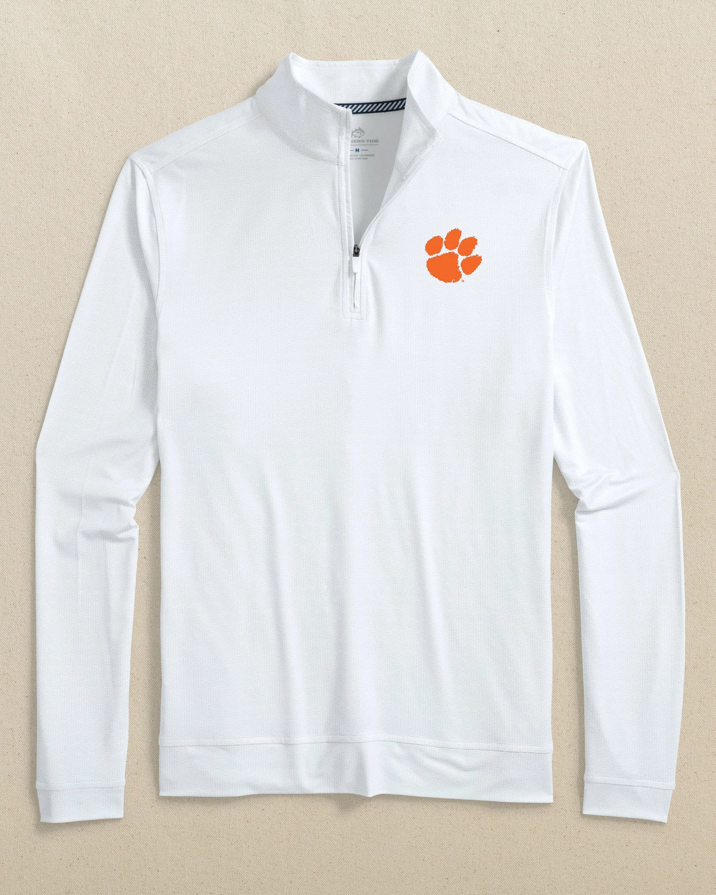 Clemson Tigers Cruiser ST Geo Printed Quarter Zip sold by Southern Tide