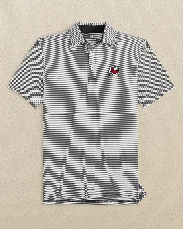 Georgia Bulldogs brrr°®-eeze Meadowbrook Stripe Polo sold by Southern Tide