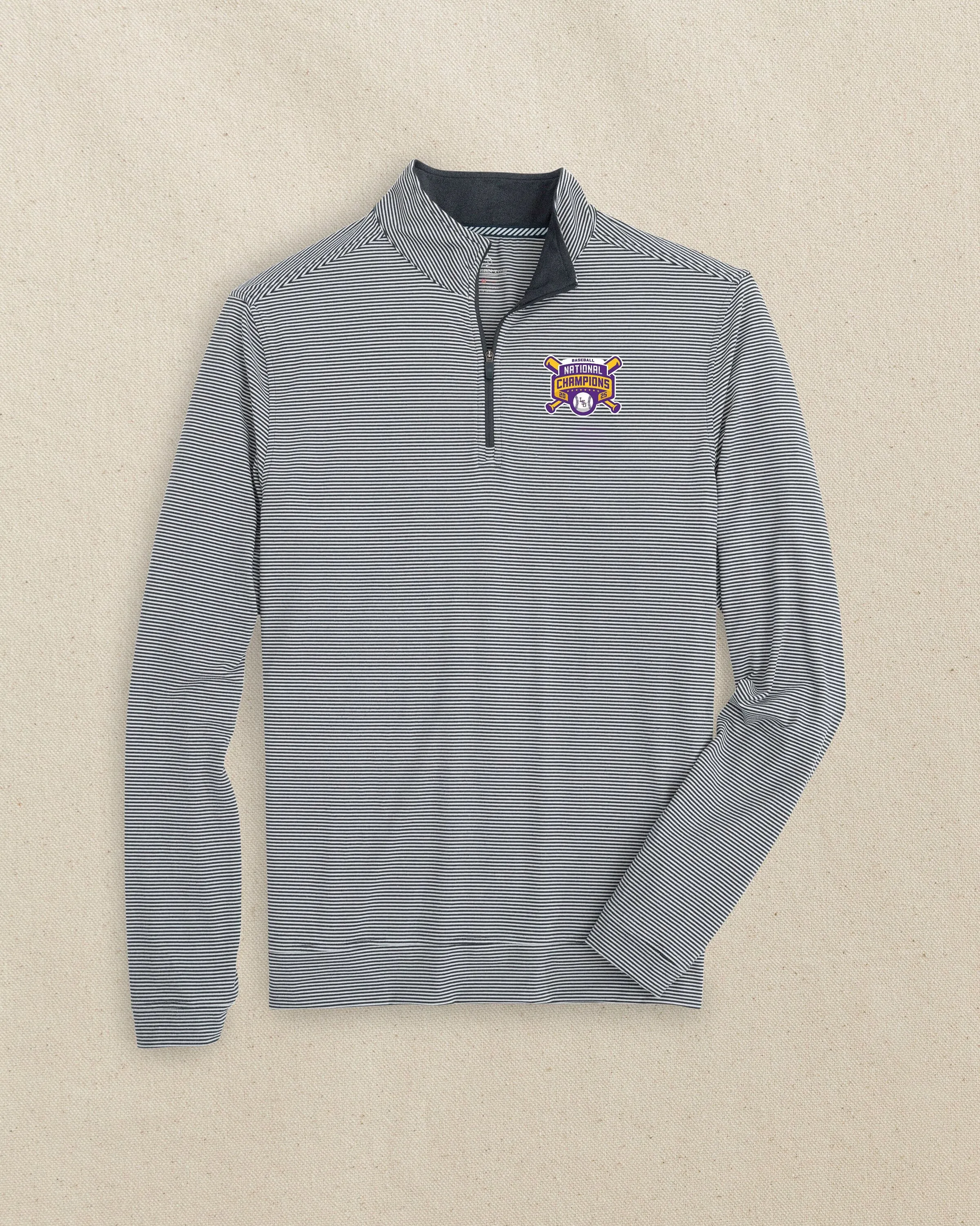 LSU 2025 Baseball National Champions Cruiser Quarter Zip sold by Southern Tide product image thumbnail 3