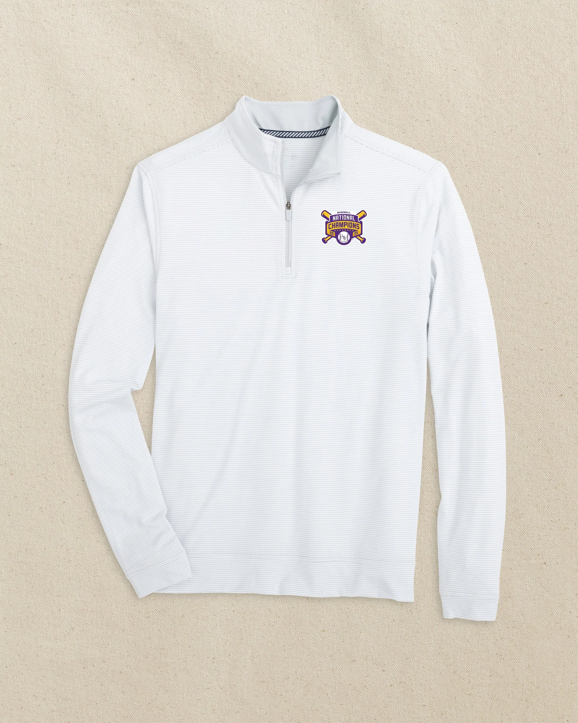 LSU 2025 Baseball National Champions Cruiser Quarter Zip sold by Southern Tide