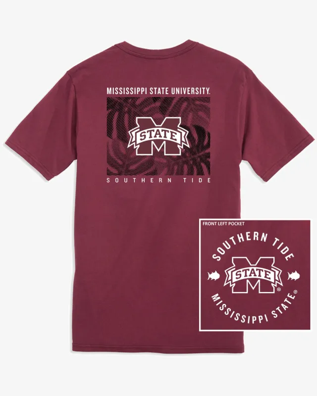 Mississippi State Bulldogs Halftone Monstera T-Shirt sold by Southern Tide
