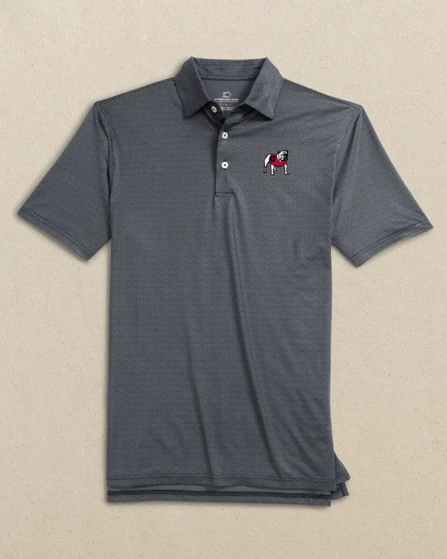 Georgia Bulldogs Driver ST Geo Printed Polo sold by Southern Tide
