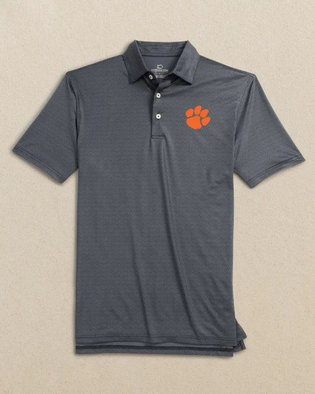 Clemson Tigers Driver ST Geo Printed Polo sold by Southern Tide