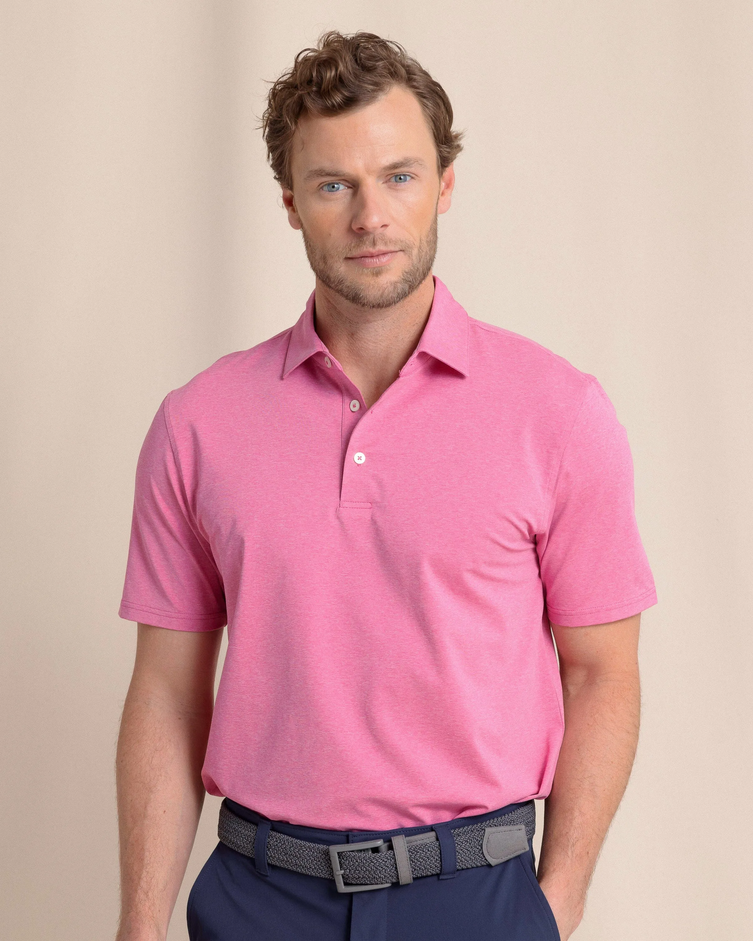 brrr°®-eeze Heather Performance Polo Shirt - Heather Very Berry sold by Southern Tide