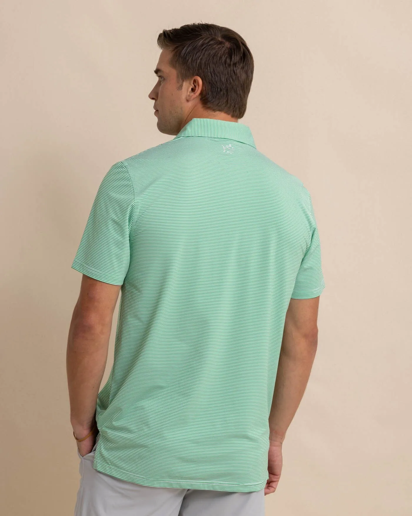 brrr°®-eeze Meadowbrook Stripe Polo - Lawn Green sold by Southern Tide product image thumbnail 5