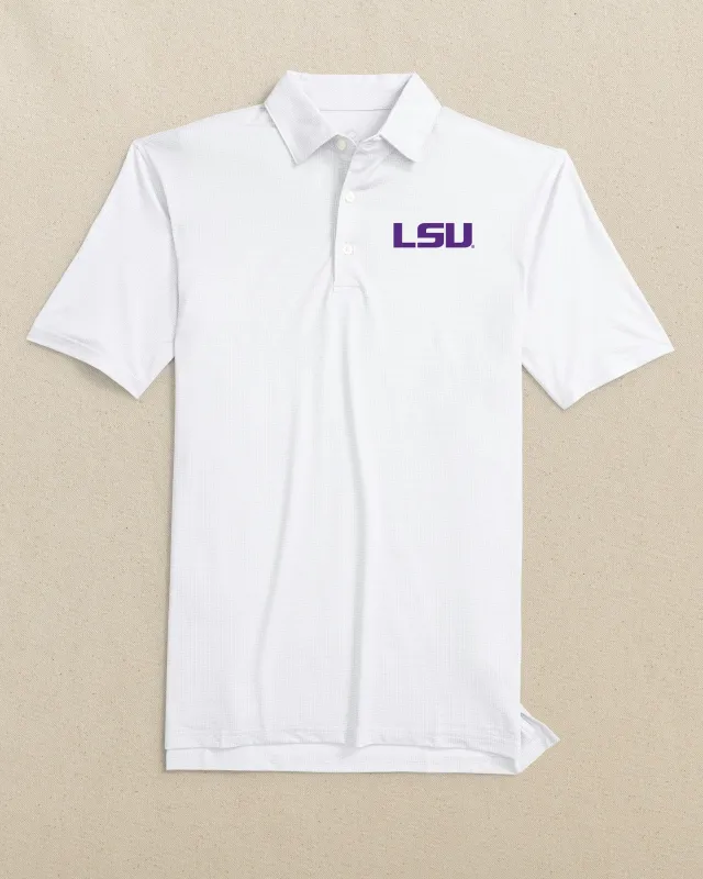LSU Tigers Driver ST Geo Printed Polo sold by Southern Tide
