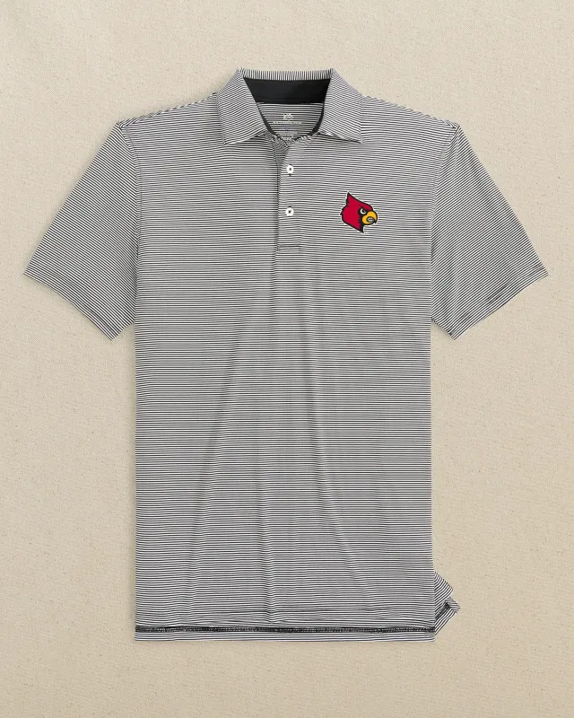 Louisville Cardinals brrr°®-eeze Meadowbrook Stripe Polo sold by Southern Tide