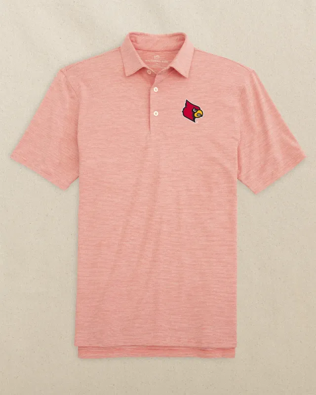 Louisville Cardinals Driver Spacedye Polo sold by Southern Tide