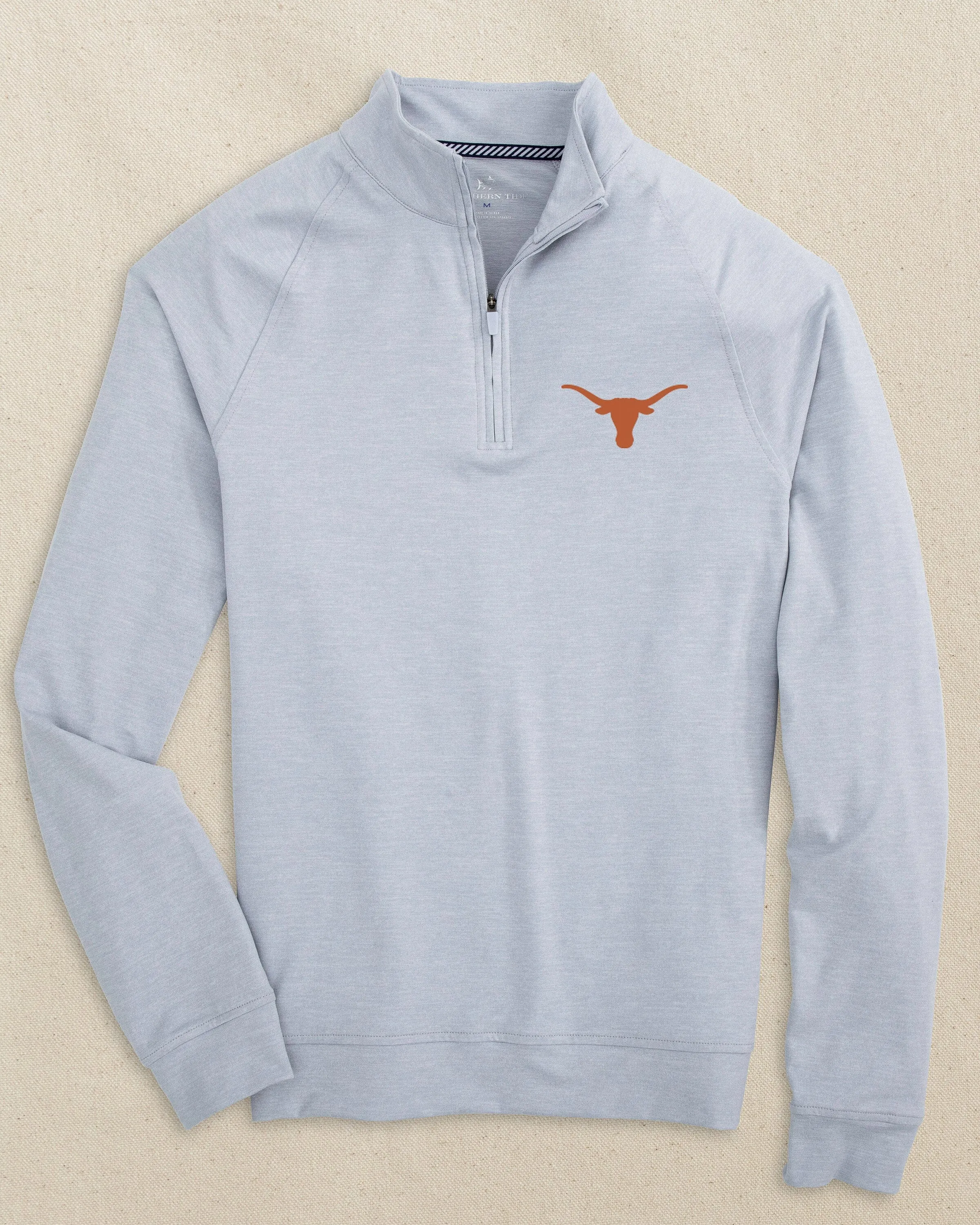 Texas Longhorns Cruiser Heather Quarter Zip Pullover sold by Southern Tide product image thumbnail 2