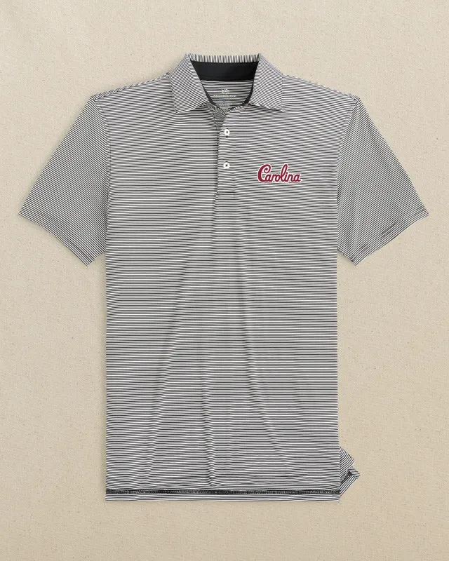 USC Gamecocks brrr°®-eeze Meadowbrook Stripe Polo - Carolina Script sold by Southern Tide