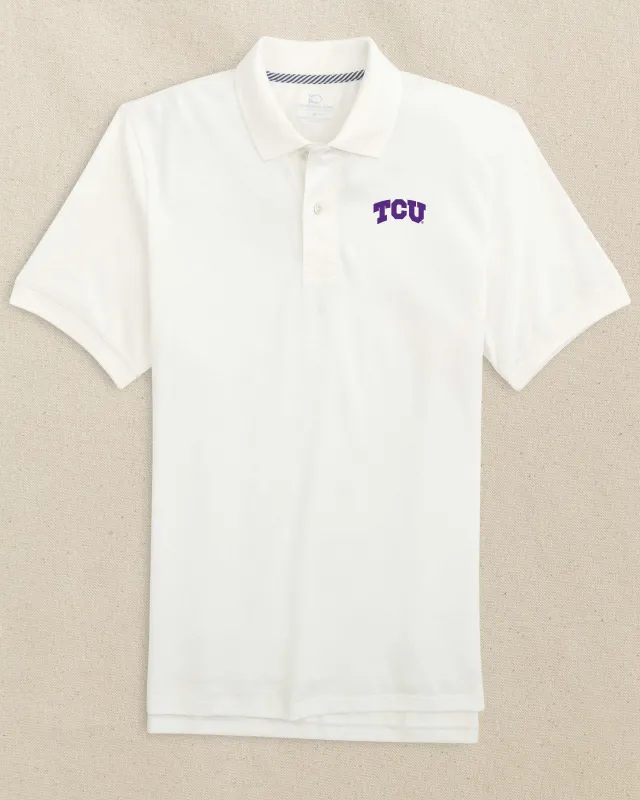 TCU Horned Frogs Skipjack Polo sold by Southern Tide