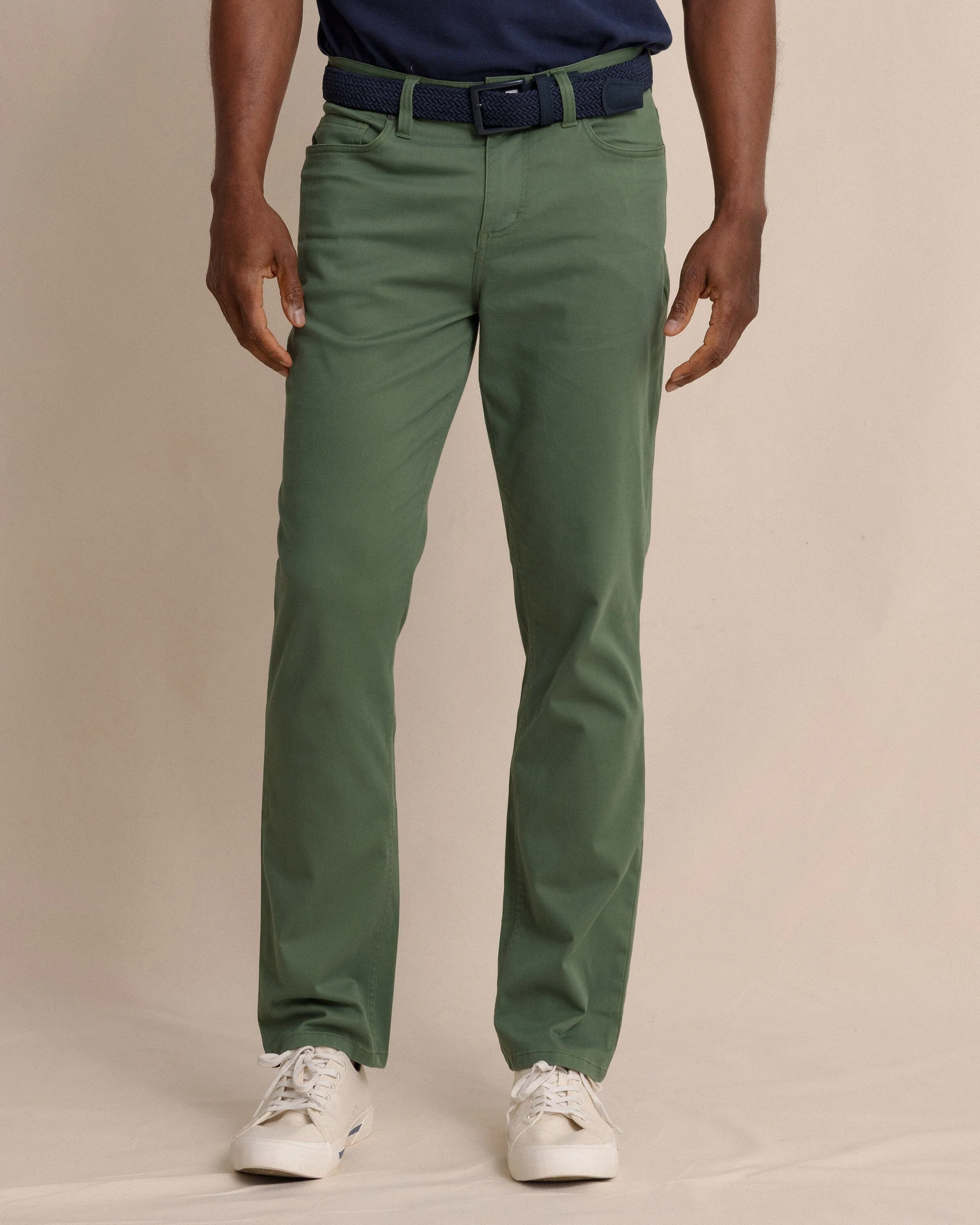 Sullivan Five Pocket Pant - Bronze Green sold by Southern Tide
