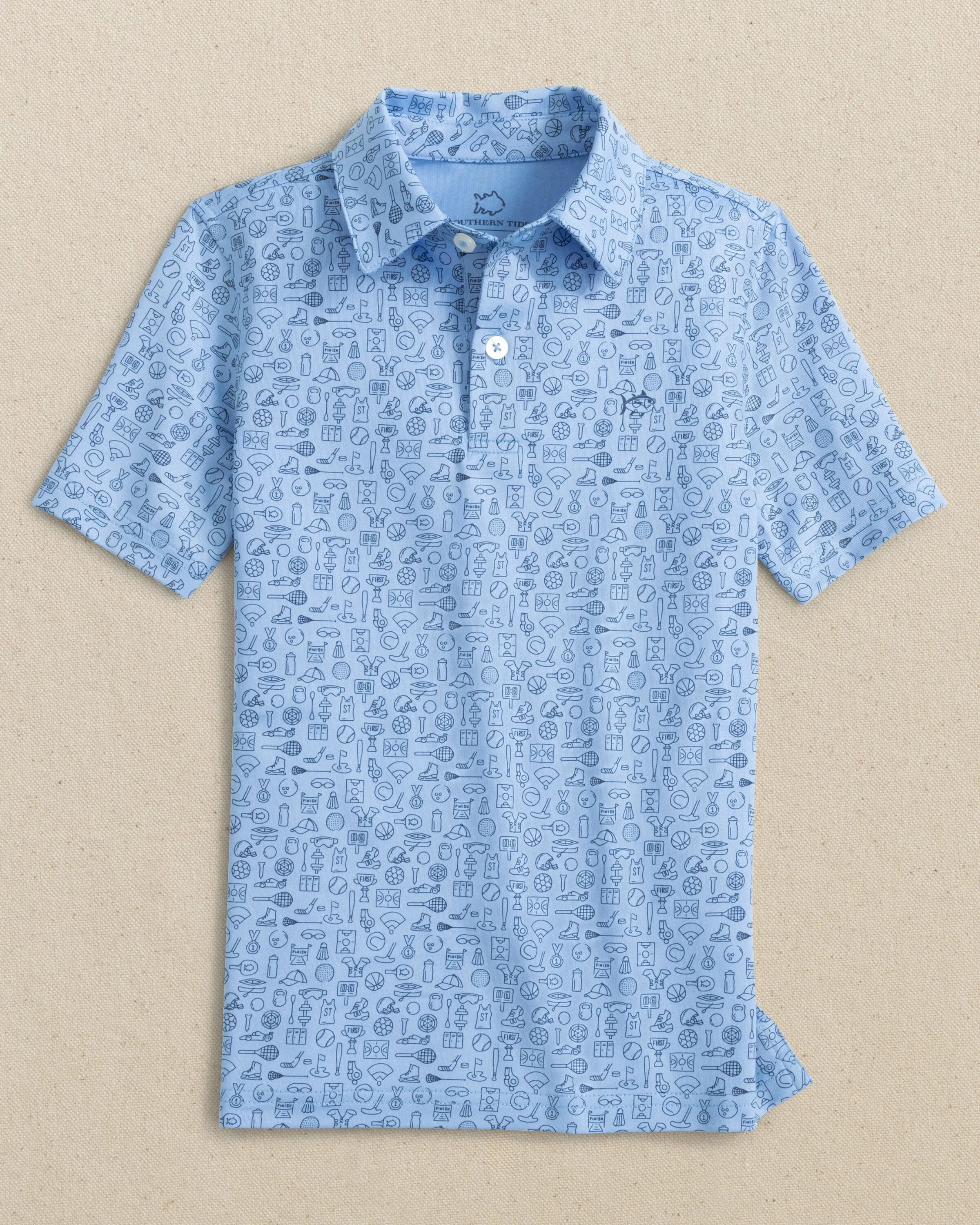 Boys Driver Finally Friday Printed Performance Polo sold by Southern Tide product image thumbnail 5