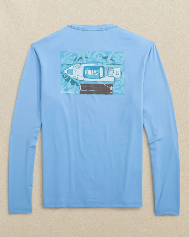 Skiff Dockview Long Sleeve Performance T-Shirt sold by Southern Tide