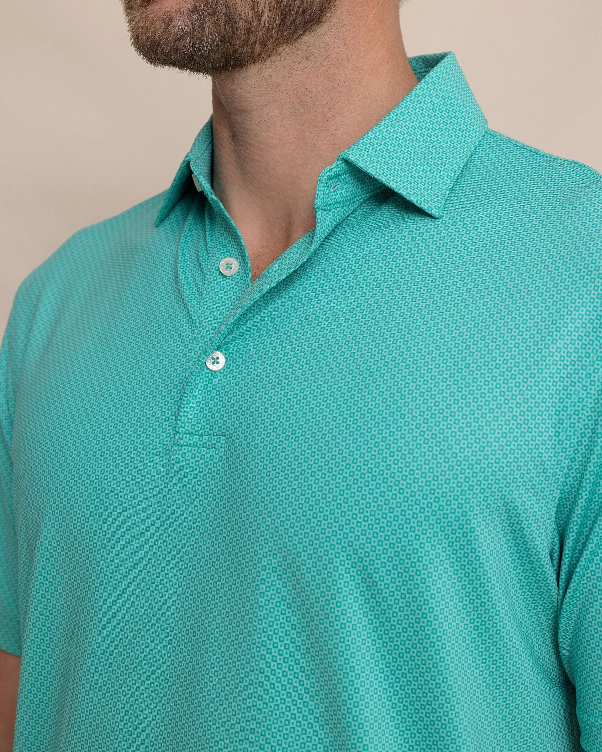 Driver Coastal Geo Printed Polo sold by Southern Tide product image thumbnail 3