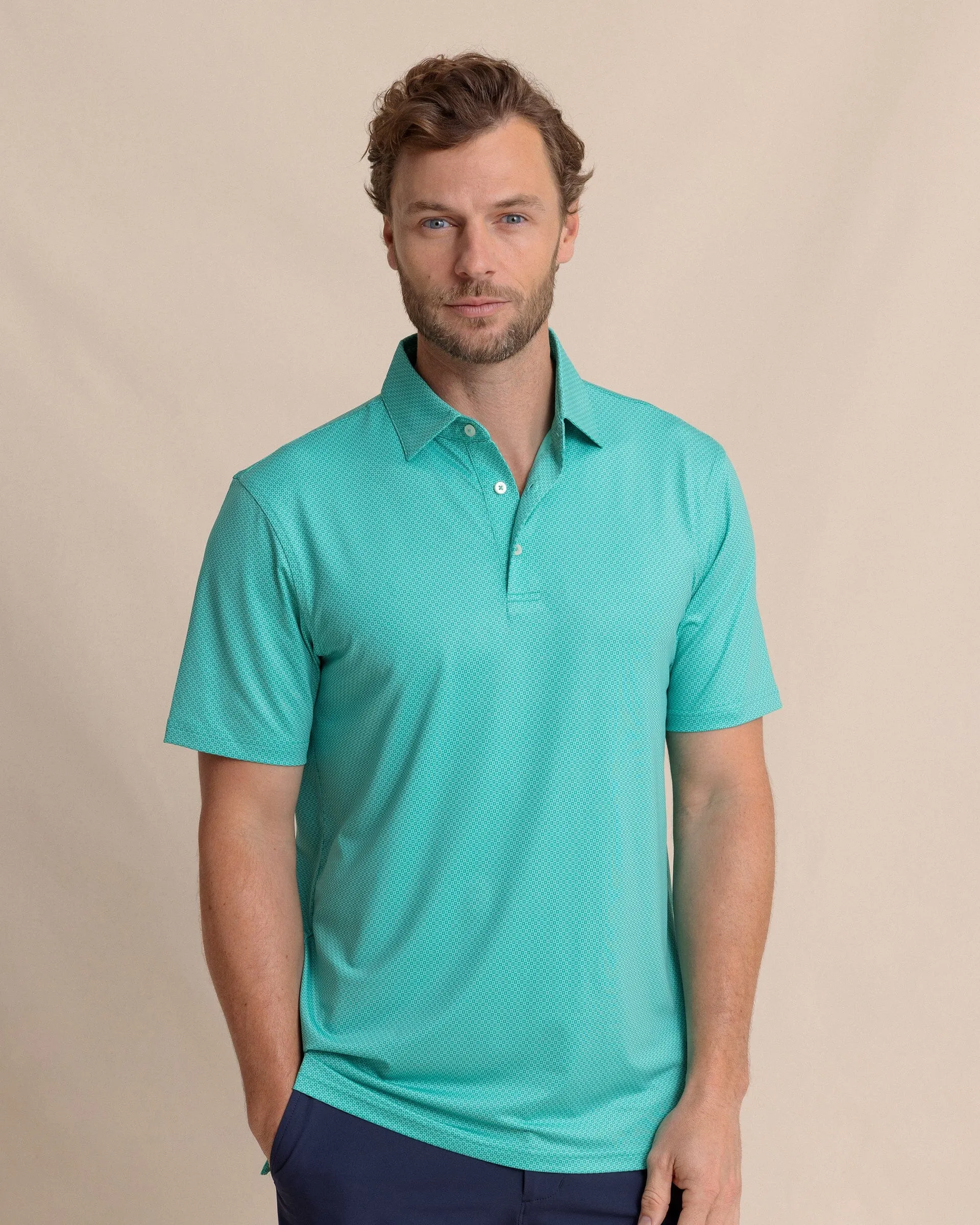 Driver Coastal Geo Printed Polo sold by Southern Tide