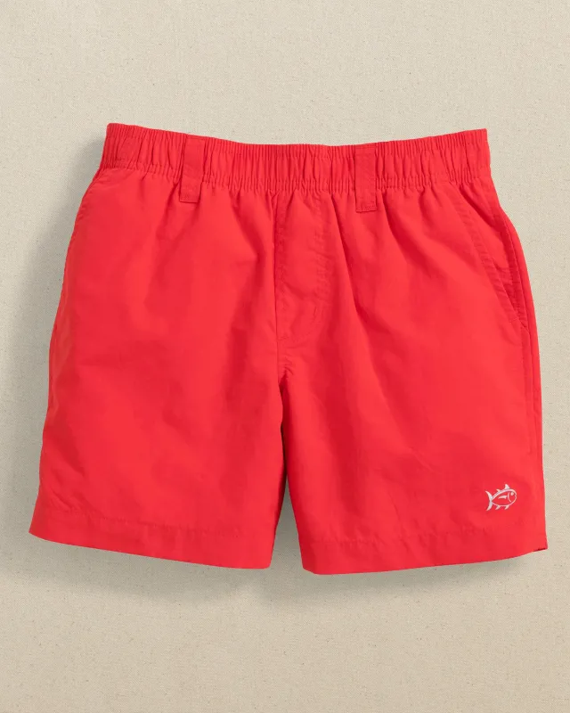 Boys Shoreline Active Short - Poppy Red sold by Southern Tide