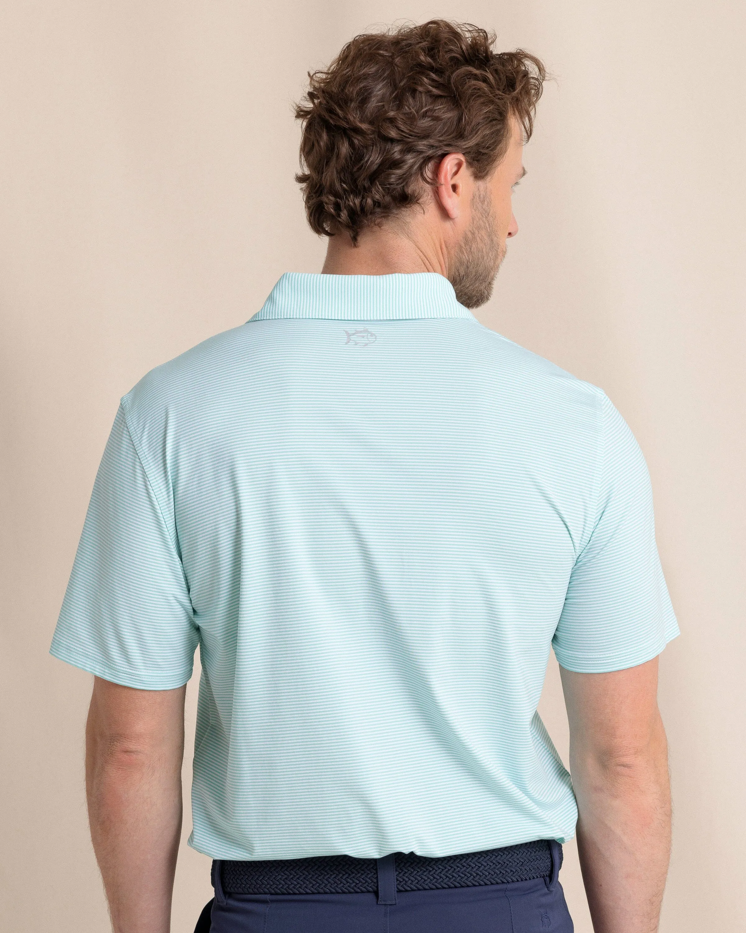 brrr°®-eeze Meadowbrook Stripe Polo - Mint sold by Southern Tide product image thumbnail 5