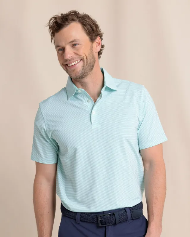 brrr°®-eeze Meadowbrook Stripe Polo - Mint sold by Southern Tide