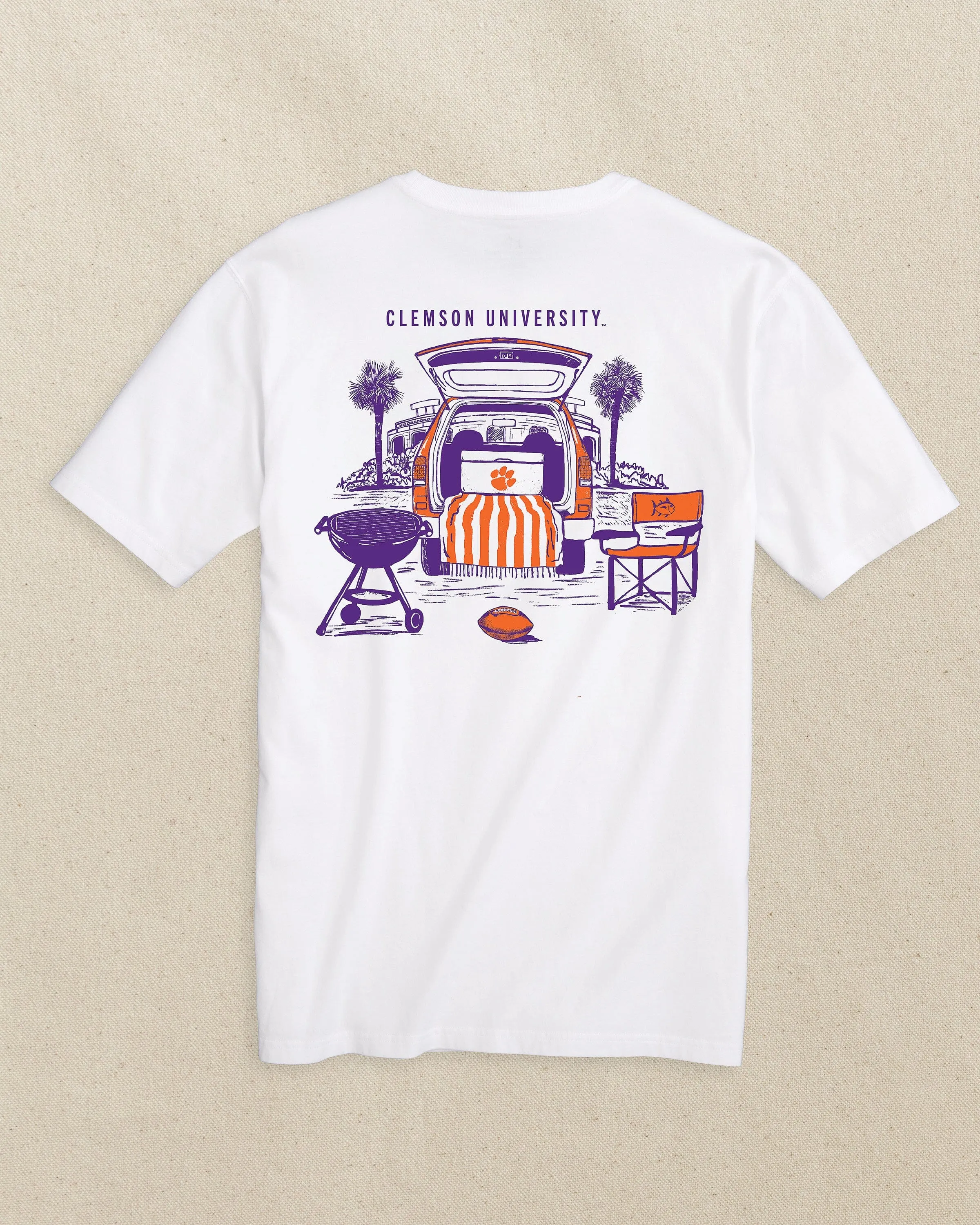 Clemson Tigers Stadium View Short Sleeve T-Shirt sold by Southern Tide